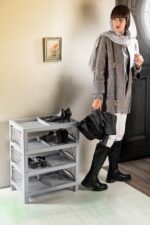 نظم دهنده کفش چهار طبقه مستطیل بزرگ